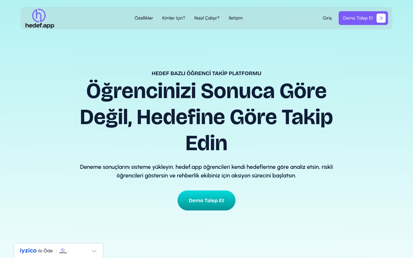 hedef.app — hedef bazlı öğrenci takip platformu