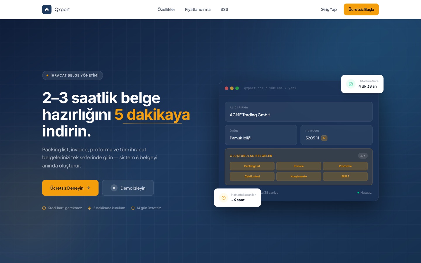 Qxport — ihracat belgesi otomasyonu
